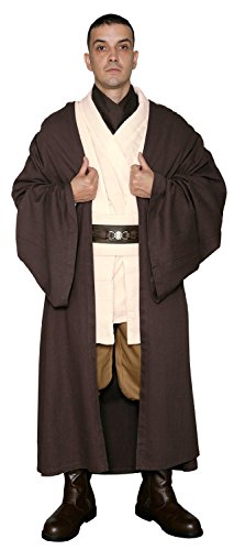 Star Wars Obi-Wan Kenobi Jediritter Kostüm Körper Tunika Mit Dunkelbraunem Jediumhang - Nachbildung Krieg Der Sterne Kostüm - Herren XL von Jedi-Robe