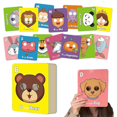 26PCS Alphabet ABC Flash Cards with Animal Masks, Interactive Play & Letter Learning, Giant Colorful Animal Mask Cards, Learn Letters & Sounds 26PCS Alphabet ABC Flash Cards with Animal Masks, Interactive Play & Letter Learning, Giant Colorful Animal Mask Cards, Learn Letters & Sounds von Jeeeun