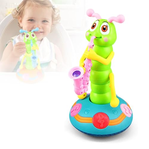 Dancing Saxophone Caterpillar, 2025New Electric Caterpillar Dance Toy with Music & Light& Wheels, Dancing Toy, Musical Rocking Twister Dance Toy (1pcs) von Jeeeun