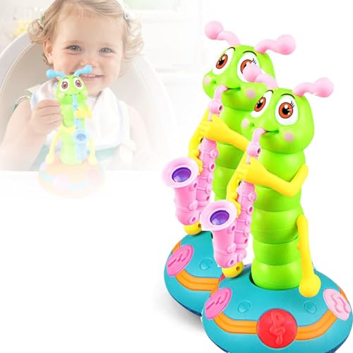 Dancing Saxophone Caterpillar, 2025New Electric Caterpillar Dance Toy with Music & Light& Wheels, Dancing Toy, Musical Rocking Twister Dance Toy (2pcs) von Jeeeun