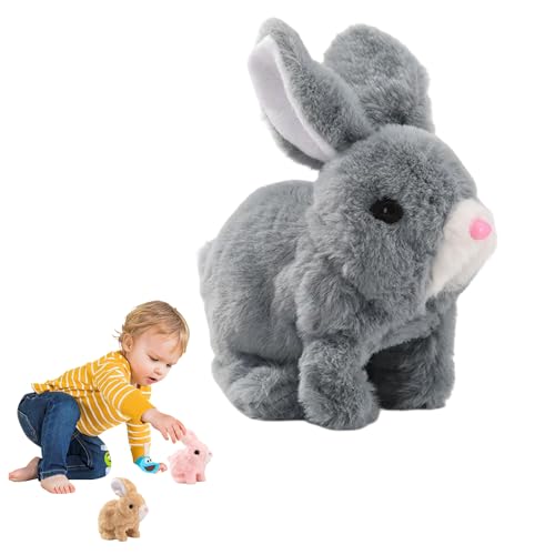 Jeeeun Bunby, Bunby - My Realistic Bunny Toy, Bunbi Realistic Bunny, Realistic Bunny Toys for Kids (Grey) von Jeeeun