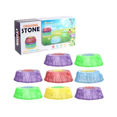 Jeeeun Light Up Stepping Stones for Kids, Stepping Stones for Kids Light Up, Luminous Stepping Stones, Kids Stepping Stones Light Up (8pcs) von Jeeeun