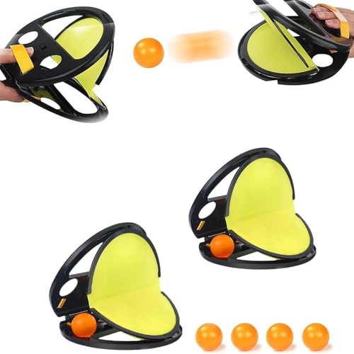 Jeeeun Racket Pocket Game, Racket Pocket Catch Game, Racket Pocket, 2025 New Racketpocket Outdoor Catch Toy, Kids Toss Catch Ball Toy with Launcher (2pcs) von Jeeeun