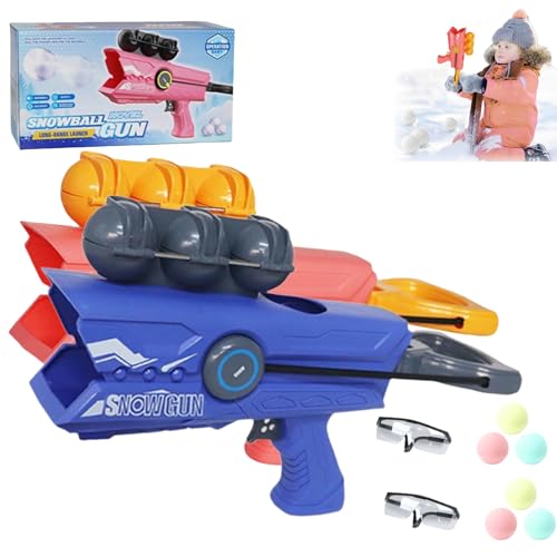 Jeeeun Snowball Launcher, Snowball Gun, Snow Toys for Kids, Snowball Maker and Launcher, Snow Toys for Kids Ages 8-12 (Blue*1+Orange*1) von Jeeeun