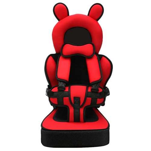 Portable Childrens Car Seat Cushion, Child Safety Car Seats, Safe & Portable Kids Car Seats Cushions for Travel (Red) von Jeeeun