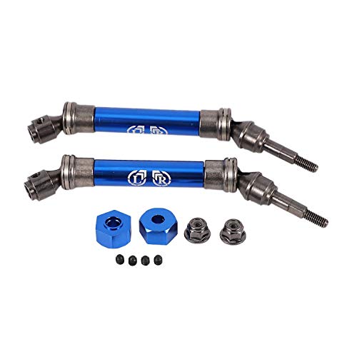 Jeenuuder 2 Stück Series Zubehör für Antriebswelle aus Metall, geeignet für RC Slash LKW 1/10, Blau von Jeenuuder