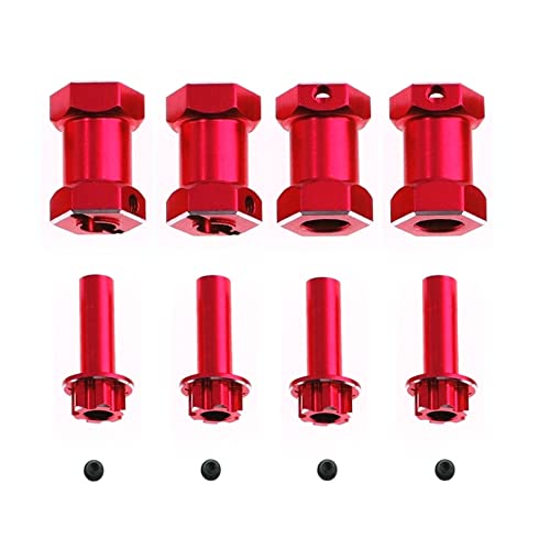 Jeenuuder 4 StüCk Metall 12Mm Hex Rad Naben Antrieb Adapter 20Mm VerläNgerung Kombinierer Koppler für 1/10 RC Auto Crawler Axial SCX10 D90,B von Jeenuuder