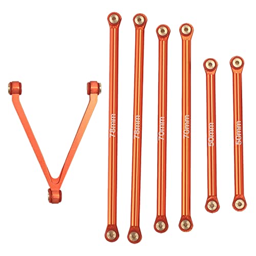 Jeenuuder CNC Chassis-Gestänge für Axial SCX24 AXI00005 1/24 RC, Orange von Jeenuuder