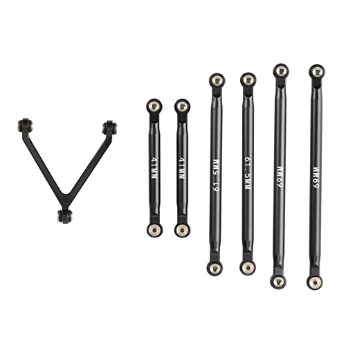 Jeenuuder CNC Metall Suspension Stange Chassis Links Set für 1/24 RC Crawler Auto Axial SCX24 AXI90081 Deadbolt AXI00004 B17 Teile,B von Jeenuuder