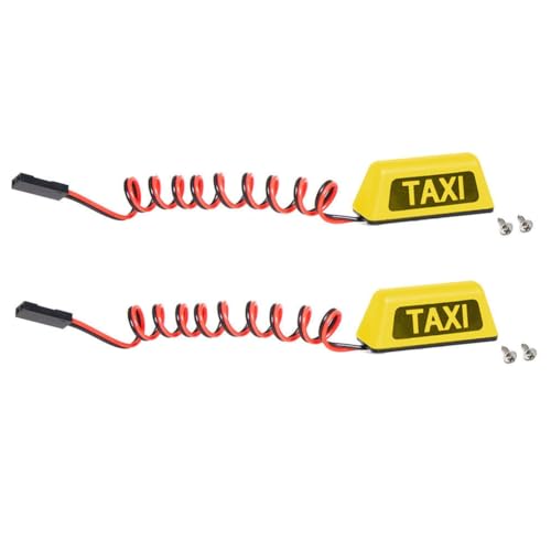 Jeenuuder Gelbe Modellauto-Taxilampe 1/10 RV 1/8 Kletterauto Geländewagen Großer Taxi-Lampe R160 von Jeenuuder