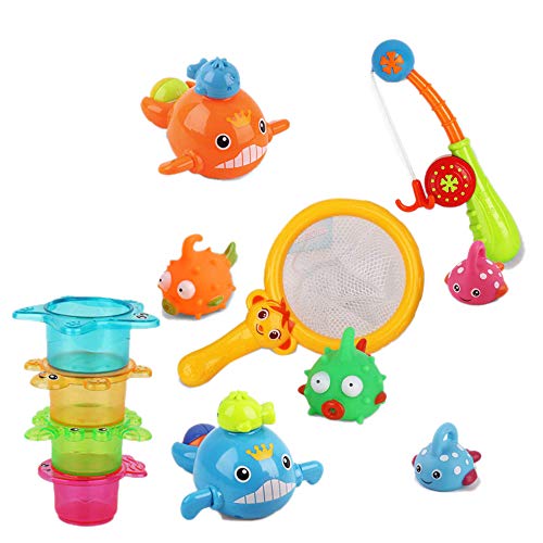 Jeenuuder Kinder Spielzeug Angel Spiel Wanne Spielzeug Stapeln Tassen Uhrwerk Pool Spielzeug Wasser Baby Spielzeug Set von Jeenuuder