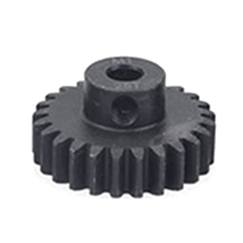 Jeenuuder M1 5 mm 25T Zahnradgetriebe aus Metall, schwarz, für Motorrad, Auto, Modell 1/10 Rc von Jeenuuder