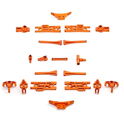 Jeenuuder Metall Upgrade ZubehöR Kit Lenkung Becher Schwingen Arm Set für 104009 12402-A 12401 12404 12409 RC Auto Teile,2 von Jeenuuder