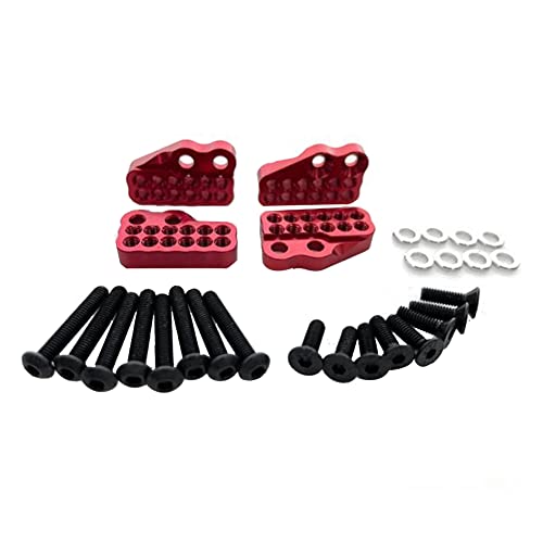 Jeenuuder Metallstoßdämpfer Fixed Code Mount für Axial Capra 1.9 UTB 1/10 RC Cars Parts Zubehör, Rot von Jeenuuder