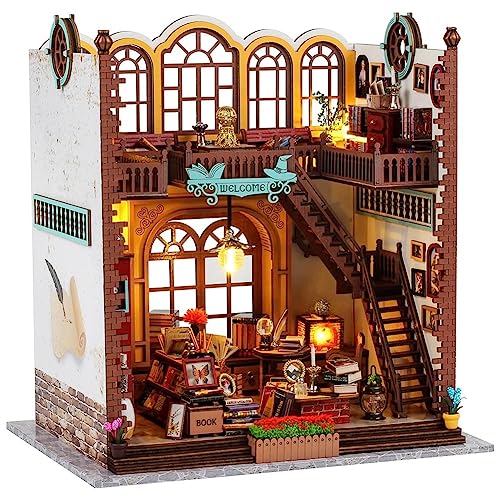 Jeenuuder Puppenhaus-Set aus Holz, Miniatur, Basteln, für Geburtstag, Weihnachten und Valentinstag von Jeenuuder