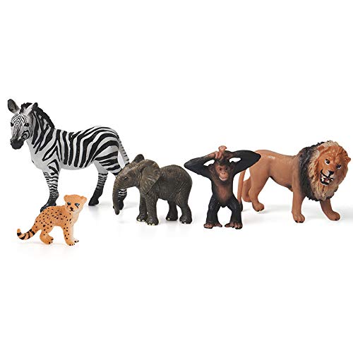 Jeenuuder Tiermodell, Figuren, Simulationsset, Ornamente, Wildtiere, Schule, Lernen, Waldtiere, Spielzeug für Kinder von Jeenuuder