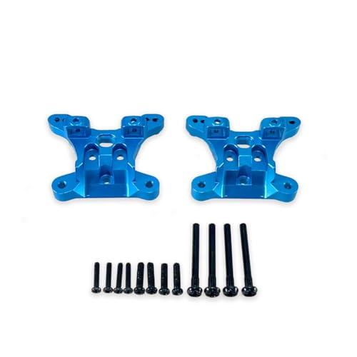 Jeenuuder Universal-Stoßhalterung und Rückseite aus Aluminiumlegierung für SCY1/16 16101 16102 16103 16101PRO RC Ersatzteile für Auto, Himmelblau von Jeenuuder