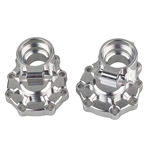 Jeenuuder für TRX4 2Pcs Aluminium Legierung Inneres Hinteres Portal Antrieb GehäUse für 1/10 RC Crawler -4, Silber von Jeenuuder