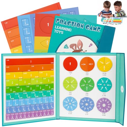 Jeinbuil Bruchrechnen Montessori Material Magnetischer Bruchscheiben-Demonstrator Mathematik-Ressourcen Bruchrechnen Material Für Kinder Bruchrechnen Spiel von Jeinbuil