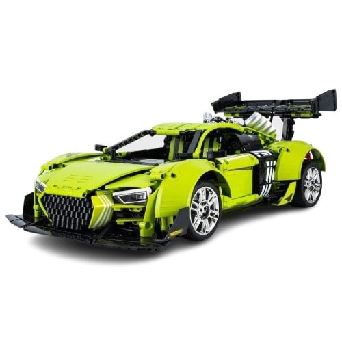 Jeising Green Beast, Grünes Biest, Sports Car K10516, 2.641 Teile, Modell-Bauset, Technik, Maßstab 1:10, Klemmsteine, Sportwagen, DIY Rennwagen, Auto, Supersportwagen, Bausatz Klemmbausteine von Jeising