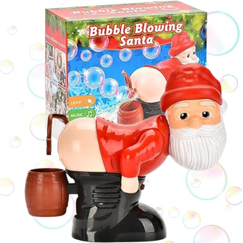 Christmas Butt Bubble Machine, Bubble Blowing Santa Butt, Farting Santa Bubble Blower Machine with Music & Light von Jelaqmot