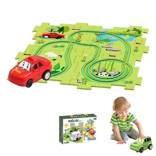 Nukids Puzzle Racer Kids Car Track Set, Puzzle Racer Kids Car Track Set, Nukids Puzzle Racer, Puzzle Track Car Play Set Racer Track Set for Kids (B) von Jelaqmot