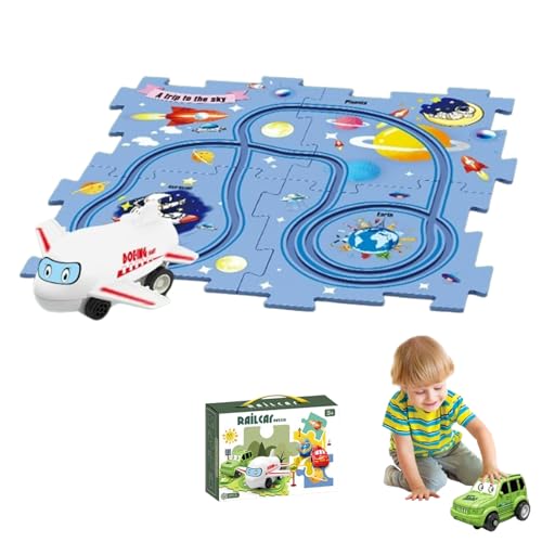 Nukids Puzzle Racer Kids Car Track Set, Puzzle Racer Kids Car Track Set, Nukids Puzzle Racer, Puzzle Track Car Play Set Racer Track Set for Kids (D) von Jelaqmot