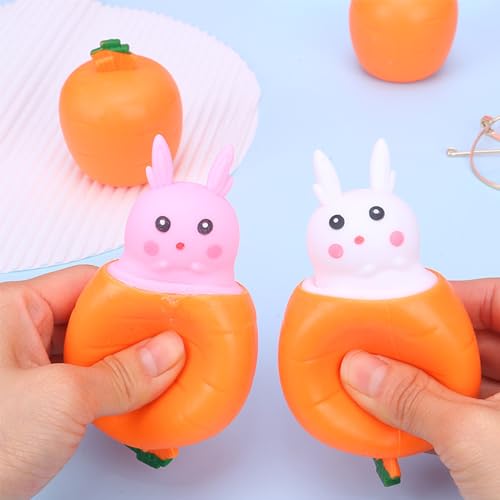 POP UP Carrot Bunny, Pop up Carrot Rabbit, Squeeze Toys Carrot Rabbit, Easter Squeeze Fidget Toys for Kids Adult (10PCS,Random Color) von Jelaqmot