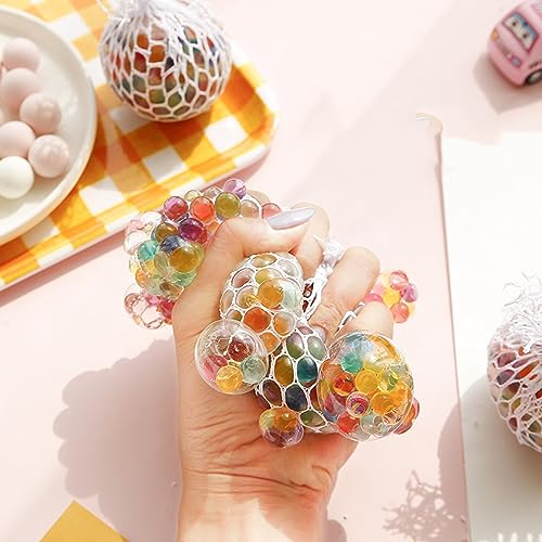 Psychedelic Rainbow Stress Reliever Ball, Stress Ball Squishy Toys, Squishy Fidget Toys Adults Stress Ball for Kids and Adults Party Favors (3PCS,ONE Size) von Jelaqmot