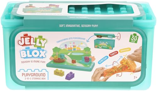 Jelly BLOX – Playground Store & Play Set, 30 Bausteine, einfache Aufbewahrung der Steine, sensorisches Spielzeug für Kinder ab 2 Jahren, weiche Bausteine Jelly BLOX – Playground Store & Play Set, 30 Bausteine, einfache Aufbewahrung der Steine, sensorisches Spielzeug für Kinder ab 2 Jahren, weiche Bausteine von Goliath