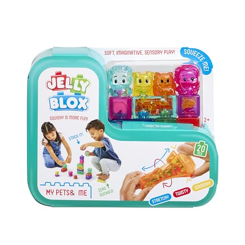 Jelly Blox - My Pets and Me Set, Mein Haustier und ich Set, 20 weiche Spielblöcke, Konstruktionsspielzeug für Kinder ab 2 Jahren, Dehnbare, weiche & Flexible Blöcke Jelly Blox - My Pets and Me Set, Mein Haustier und ich Set, 20 weiche Spielblöcke, Konstruktionsspielzeug für Kinder ab 2 Jahren, Dehnbare, weiche & Flexible Blöcke von Goliath
