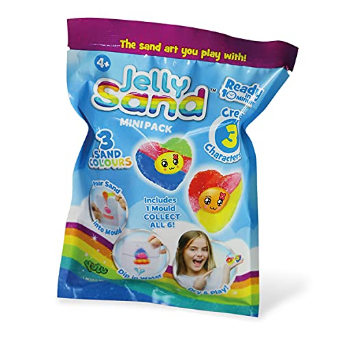 Jelly Sand Mini-Pack, YULU Spielzeug, kreieren Sie bezaubernde Charaktere mit Sand, bunte Kunst- und Bastelaktivität für Kinder, Basteln für Jungen und Mädchen ab 4 Jahren von Jelly Sand