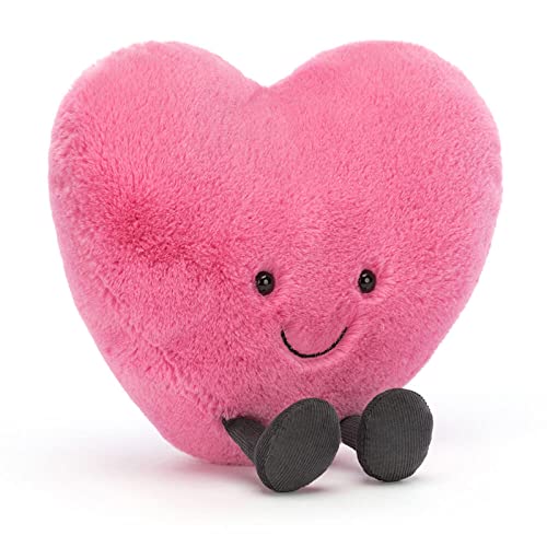 Jellycat Lustiges Pink Heart Large – L 6 cm x B 19 cm x H 17 cm von Jellycat