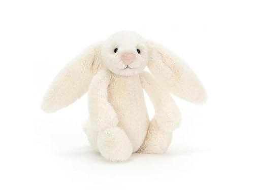 Peluche Bashful Cream Bunny Small - L: 8 cm x l : 9 cm x H: 18 cm von Jellycat