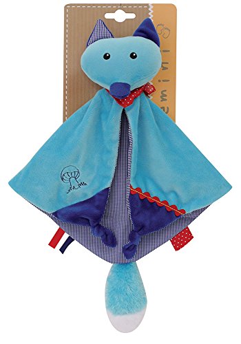 Jemini Kuscheltier Rassel Fuchs - Baby Rattle - Plüsch - Blau von Jemini