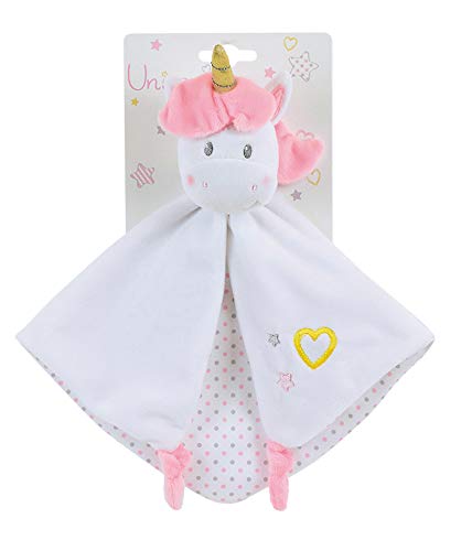 Jemini 023683 Einhorn Kuscheltier +/- 32 cm mit Rassel, Weiß/Rosa von Jemini