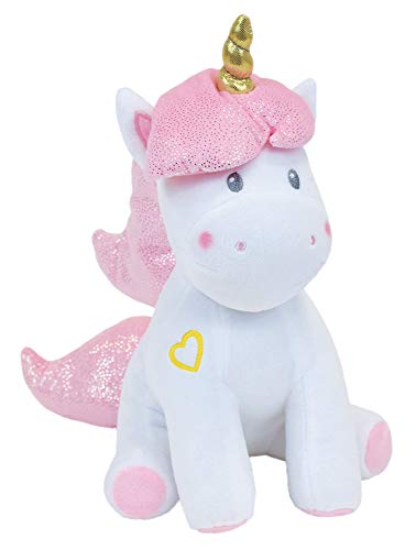 Jemini 023827 Plüschfigur Einhorn, +/-30 cm, weiß rosa von Jemini