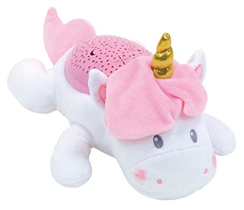 Jemini 023961 Einhorn Plüschtier Nachtlicht Musik +/-31 cm, Rose, M von Jemini