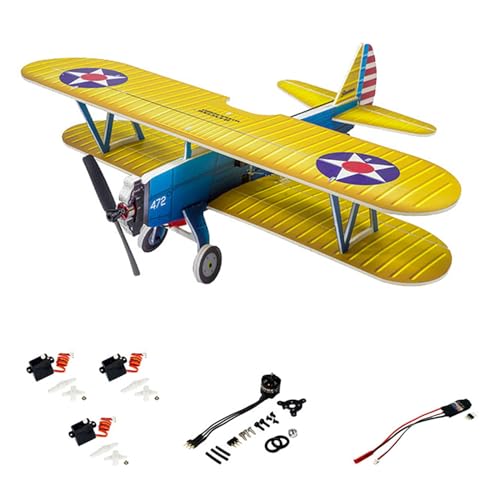 Jemora Dancing Hobby E25 Stearman PT-17 Kaydet 450 mm Spannweite PP-Material Ferngesteuertes Flugzeug Doppeldecker Flying Wing KIT/KIT+Power Combo - KIT+Motor+ESC+Servo+Prop von Jemora