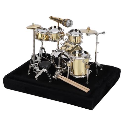 Mini Drum Model, Miniatur Musikinstrument Drum Set Model Display Ornamente, Exquisite Dekoration Graduation Day Geschenk von Jenngaoo