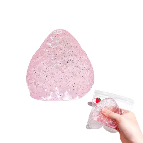 Antistress Spielzeug Erdbeere Stressspielzeug, Erdbeere Quetschspielzeug, Anti Stress Erdbeere Squishy Squeeze Spielzeug, Strawberry Fidget Toy, Stressbälle Erdbeere für Erwachsene und Kinder (Rosa B) von Jenshhch