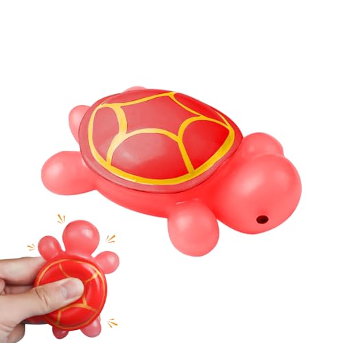 Schildkröte Quetschspielzeug, Kreatives Dekompressions Turtle, Squishy Squeeze Spielzeug, Stressspielzeug Schildkröte Fidget Toy, Stressbälle Anti Stress Spielzeug für Erwachsene und Kinder (Rot) von Jenshhch