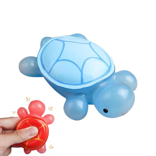 Schildkröte Quetschspielzeug, Kreatives Dekompressions Turtle, Squishy Squeeze Spielzeug, Stressspielzeug Schildkröte Fidget Toy, Stressbälle Anti Stress Spielzeug für Erwachsene und Kinder (Blau) von Jenshhch