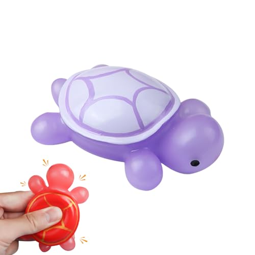 Schildkröte Quetschspielzeug, Kreatives Dekompressions Turtle, Squishy Squeeze Spielzeug, Stressspielzeug Schildkröte Fidget Toy, Stressbälle Anti Stress Spielzeug für Erwachsene und Kinder (Lila) von Jenshhch