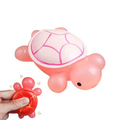 Schildkröte Quetschspielzeug, Kreatives Dekompressions Turtle, Squishy Squeeze Spielzeug, Stressspielzeug Schildkröte Fidget Toy, Stressbälle Anti Stress Spielzeug für Erwachsene und Kinder (Rosa) von Jenshhch