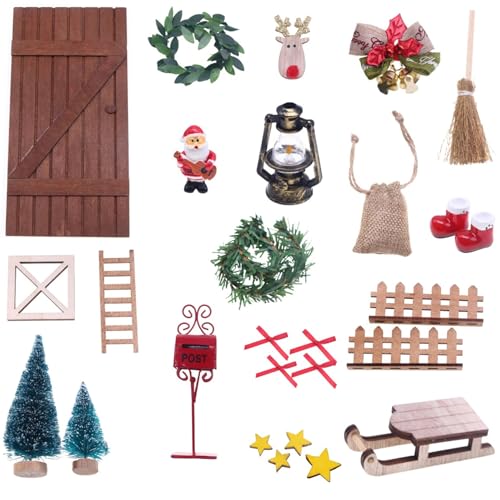 28pcs/set Dollhouse Weihnachtsdekorationen 1:12 Puppenhauszubehör realistische dekorative Miniatur -Szene Kinder tun Spielen Spielzeug für Weihnachtsfeierdekor, Dollhouse Weihnachtsdekorationen von Jeorywoet