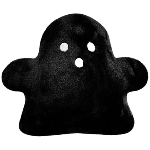 Ghost Pillow Halloween süßes Gesicht 16x12in Ghost Plüsch mit winziger Hand entzückende Baumwollgefüllte Ghost Thorw Kissen für Sofa, Bett, Halloween -Dekorationen, schwarze, Halloween -Kissen von Jeorywoet