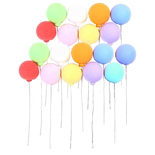 Jeorywoet Dollhouse -Luftballons 1/12 Miniatur farbenfrohe Luftballons DIY Landschaftsbau Dekoration 18pcs, Puppenhausballons von Jeorywoet