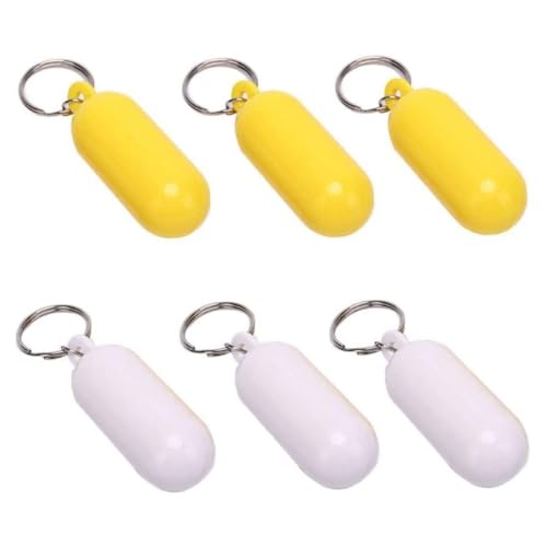 Jeorywoet Foam Floating Keychain Float -Schlüsselring zum Bootsfischerei -Kite -Surfen Segeln im Freien im Freien im Freien, 6pcs, Schaumstoff -Floating -Schlüssel von Jeorywoet