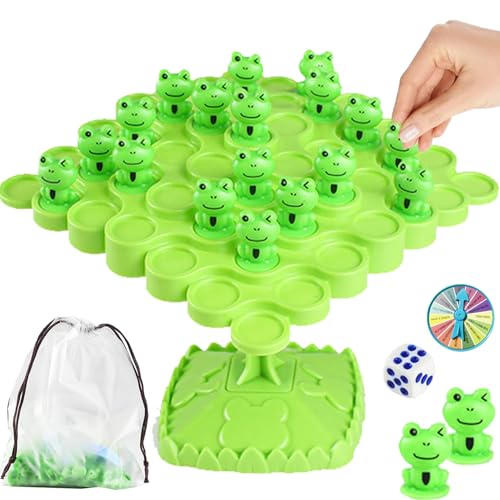 Jeorywoet Frog Balance Tree Game Zwei-Spieler Frog Balance Game Family Getailing Balance Brettspiel Desktop Stapeling Interactive Toys für Kinder Weihnachts, Frog Balance Tree Game von Jeorywoet